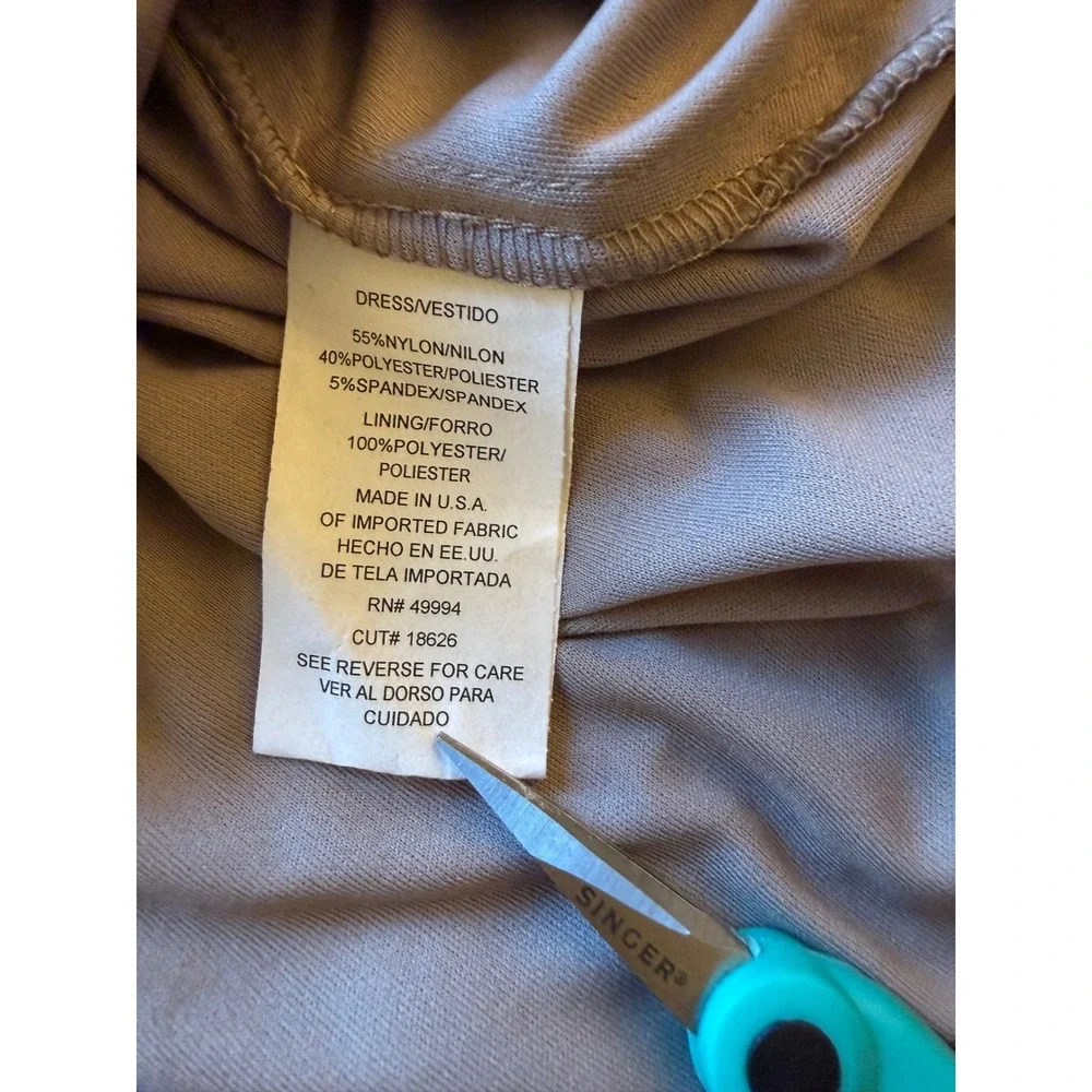 RM Richards Sequin Lace Cocktail Dress Women 22W Mocha Plus-Size Wedding Evening - Picture 9 of 11